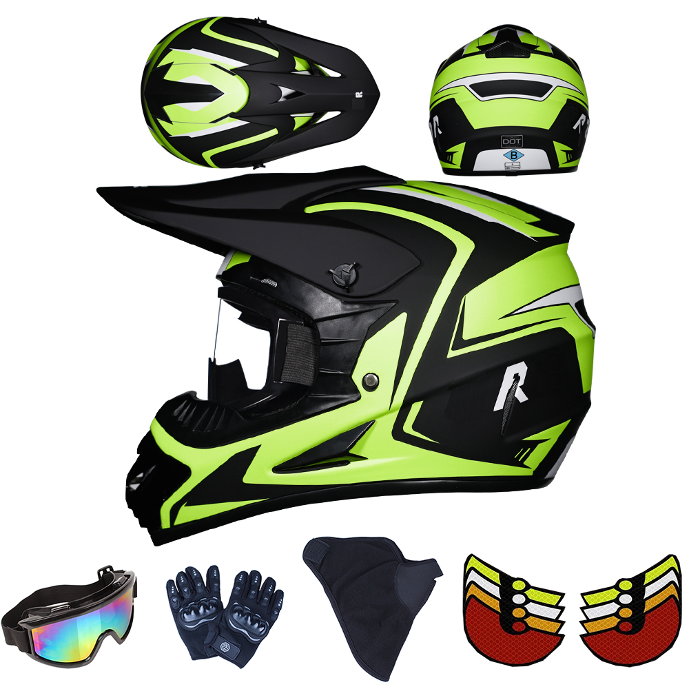 ATV kinder Crosshelm Dirt Bike Off-Road Riders Winter-Sicherheitshelm mit Sonnenbrille fullface helm kinder