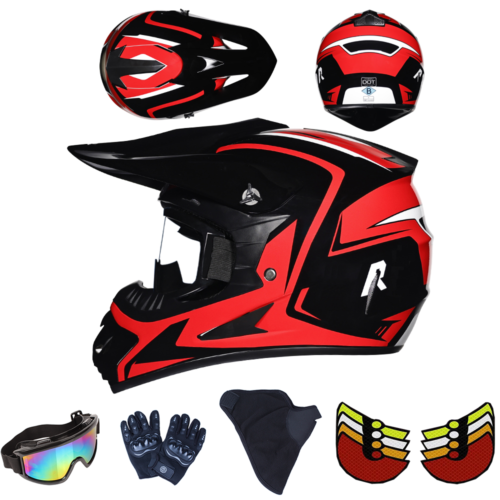 ATV kinder Crosshelm Dirt Bike Off-Road Riders Winter-Sicherheitshelm mit Sonnenbrille fullface helm kinder