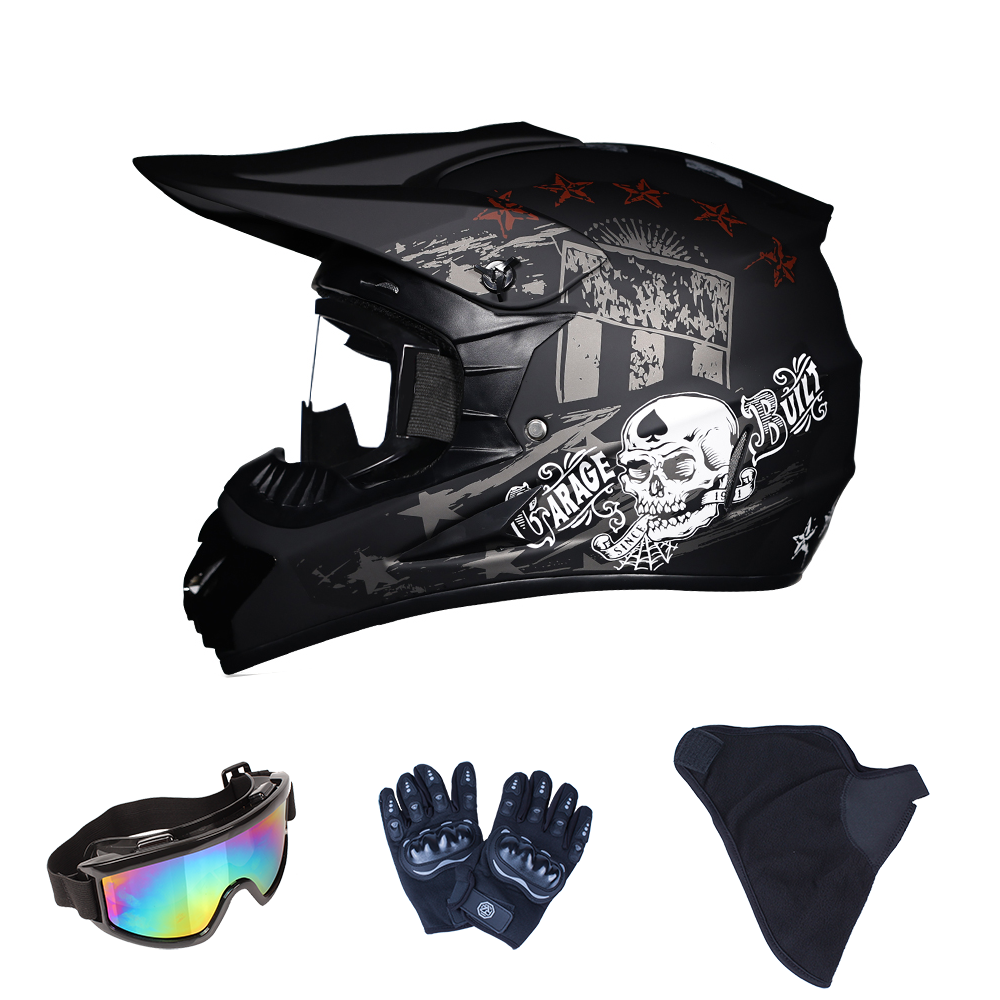 ATV kinder Crosshelm Dirt Bike Off-Road Riders Winter-Sicherheitshelm mit Sonnenbrille fullface helm kinder